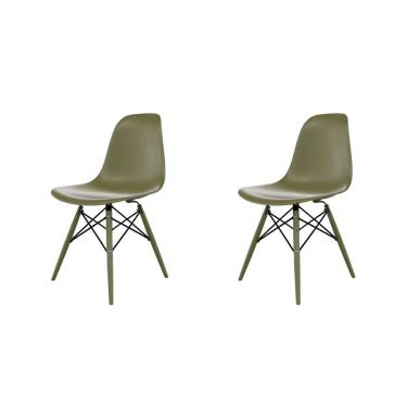 Imagem de Conjunto com 2 Cadeiras Eames dsw Musgo