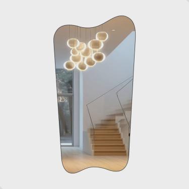 Imagem de Espelho Grande Corpo Inteiro Orgânico 60x80cm Cancun Caramelo