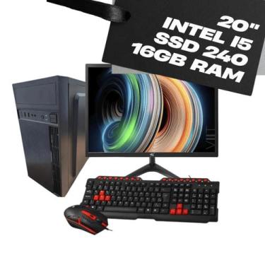Imagem de Computador Intel I5 + 240gb Ssd + 16gb Ram + Monitor 20