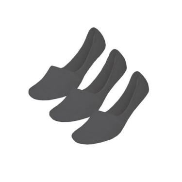 Imagem de Kit 3 Pares de Meias Masculinas Selene 8760.001 Invisível, Preto, 6