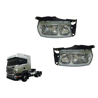 Imagem de Par Farol H7 H1 Com Pisca Ld Le Sem Lampada Sem Xenon Para Scania P G R S5 Serie 5 2009 Em Diante