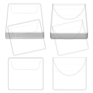 Imagem de Gosknor 50 peças de mangas para moedas de bolso único, porta-moedas de plástico de 5,5 cm, protetores de moedas de PVC transparente, bolsas pequenas para colecionadores de moedas de armazenamento de