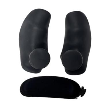 Imagem de menolana 2x Levantamento de peso Almofadas com armazenamento de caixa EVA Pull para cima Protetor de mão para homens Homens Dumbbell Sports Bodybuilding, Preto