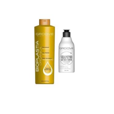 Imagem de Kit Bioplastia Orgânica Liso Natural Zero Formol 1 Litro e Shampoo Ant
