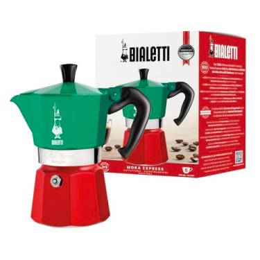 Imagem de Bialetti Cafeteira Aluminínio, verde, vermelha e branco