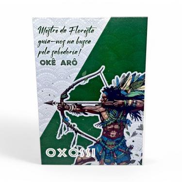Imagem de Placa Decorativa Oxóssi Guia da Floresta Mdf DuplaFace 27 cm
