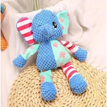 Imagem de Brinquedo de pelúcia de elefante para filhotes, brinquedos engraçados de pelúcia para cães fofos para dentição, brinquedos de mastigar para cães pequenos, médios e grandes