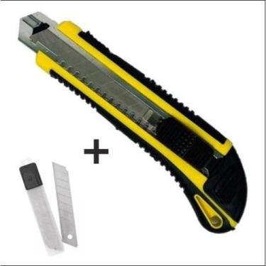 Imagem de kit 2 Estilete Emborrachado Profissional 18mm Estesanato Papel Papelão