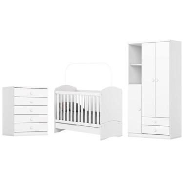 Imagem de Jogo de Quarto Infantil Bala de Menta Branco - Henn