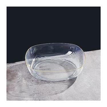 Imagem de cesta de frutas Bandeja de frutas Sala de estar Mesa de centro Bandeja de doces Bandeja de lanches Bandeja de frutas Restaurante de hotel Bandeja de frutas especial decoração de cozinha(Clear)