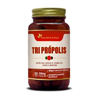 Imagem de Tri Própolis 500mg 60 Capsulas - União das Própolis Vermelha, Verde e Marrom - Flora Nativa