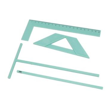 Imagem de 5pcs Kit Completo de Régua de Encaixe de Livros para Iniciantes, Conjunto de Capa de Capa de Acrílico de Plástico Conjunto de Ferramentas de álbum de Recortes para Criação de