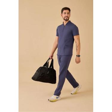 Imagem de Scrub Masculino Victor Poliamida com Elastano - Sarita Scrubs, Marinho