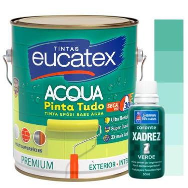 Imagem de Tinta Epóxi Branco Base Agua 3,6L p/ Azulejo Banheiro Cozinha + Corant