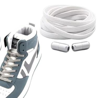 Imagem de Cadarço Elástico Para Rosquear Sem Amarrar Fino 1 Metro Para Sapato - 