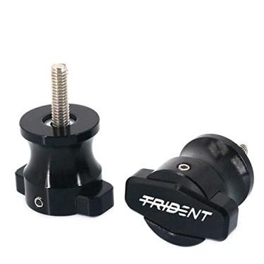 Imagem de Acc-Creativity Par de bobinas deslizantes de carretel de braço oscilante para motocicleta compatível com Triumph Trident 660 2021-2022 (preto)