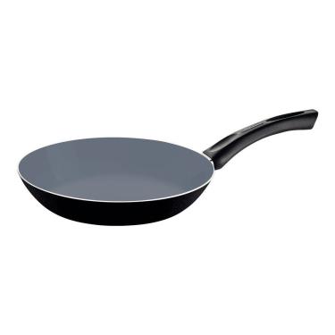 Imagem de Frigideira Em Alumínio Com Revestimento Interno Cerâmico E Externo Siliconado Preto 26 Cm