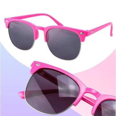 Imagem de Oculos Sol Rosa Criança Retro Protecao Uv Premium Infantil Menina Vintage Presente