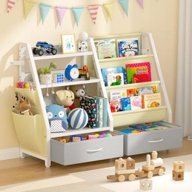 Imagem de Twinkoo Estante E Organizador De Brinquedos Kids, Resistente 3 Níveis, 2 Cestos, Montessori Para Crianças Com Armazenamento Quarto Criança, Sala Jogos, Berçário