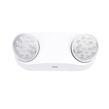 Imagem de GRUENLICH Luz De Emergência Led Com Bateria Reserva, 2 Luzes Cabeça Ajustáveis Tipo Olho Inseto, Padrão Americano, Ca 120-277 V, Saída Comercial Fiação Para Empresas, Pacote 1
