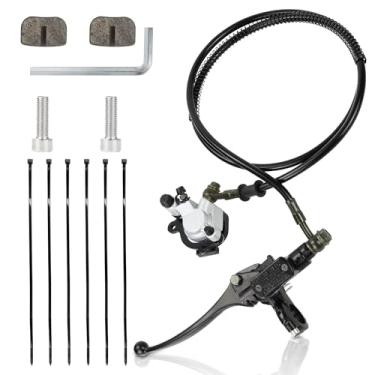 Imagem de SENJWARM Sistema De Freio Hidráulico Atualizado, Cilindro Mestre Manual, Pinça Com Conjunto Pastilhas, Mangueira 50" Para Peças Mini-Bicicleta Baja Hensim Doodle Bug Db30 98 Cc E 3,0 Hp