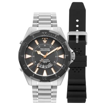 Imagem de Relógio Technos Masculino Skydiver Bicolor - Wt2050av-t1f Wt2050av-t1f