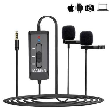 Imagem de Microfone Lapela Duplo Profissional Mamen Km-D2 Pro Bateria