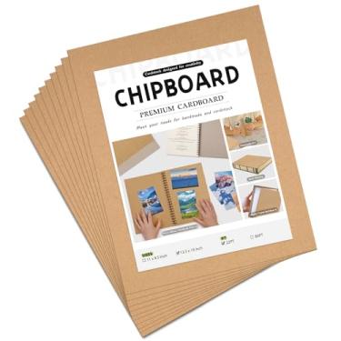 Imagem de JNENERY 10 folhas de aglomerado 31,8 x 25,4 cm, placa de livro de 22pt para encadernação de livros, papelão para artesanato, papelão grosso e placa kraft resistente, folhas finas de papelão para