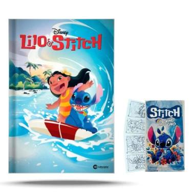 Imagem de Kit Stitch: Livro de Histórias Lilo e Stich + 4 Cards para Colorir - K