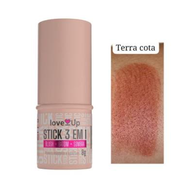 Imagem de Stick Bastão 3 em 1 Blush + Batom + Sombra FPS 95 Terracota 8g - NoBra