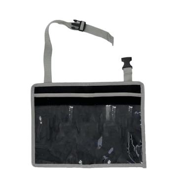 Imagem de Suporte de placa de licença com alça para pendurar, bolsa para etiqueta de test drive, capa de moldura de placa de revendedor, para carro SUV caminhão (cinza, 5)