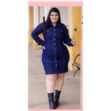 Imagem de Vestido Jeans com lycra tamanho G1 - BL