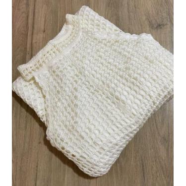 Imagem de Cropped Tecido modal com muito elastano (Branco) - Maricota Style