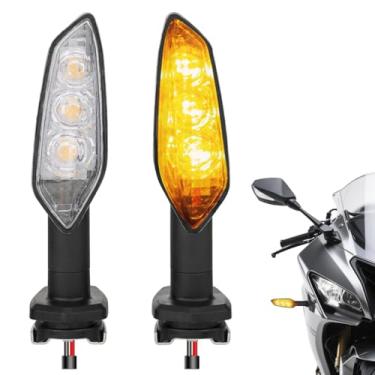Imagem de Luzes indicadoras de seta LED compatíveis com Kawasaki NINJA 300 400 650 H2 ZX-25R ZX-6R ZX-10R Z400 Z900 Z1000 (lente A-transparente)