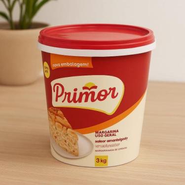 Imagem de Balde Margarina Primor 3kg 60/ Lipidios Validade Longa