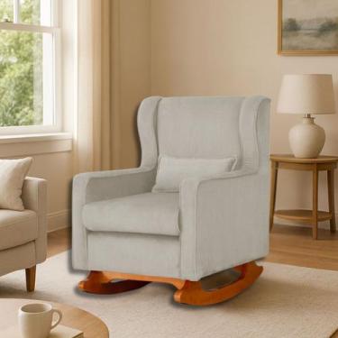 Imagem de Poltrona Amamentar Descanso e Leitura de Balanço Bruna Suede - Online 