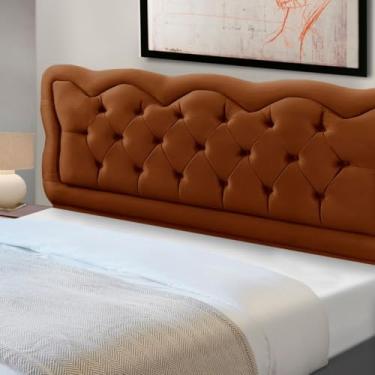 Imagem de Cabeceira Cama Box Estofada Madeira Queen Size Sofia (Terracota)