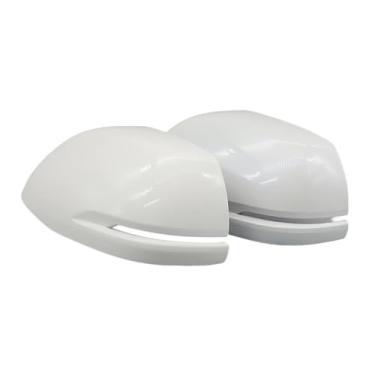 Imagem de 1 par de capas para espelho retrovisor lateral, compatível com CRV CR-V 2012 2013 2014 2015 2016(Pearl White LH RH)