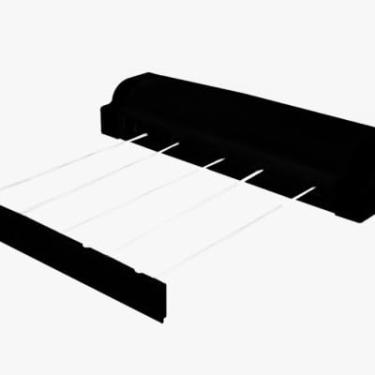 Imagem de Organizador de Gaveta Expansível, 6 Divisórias, Preto e Branco, Ajustável