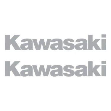 Imagem de Par Adesivo Faixa Compatível Com Kawasaki Tanque- Prata 01 - SPTS