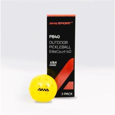 Imagem de Bola de Pickleball AMA Sport Pro - Tubo com 3 Un.