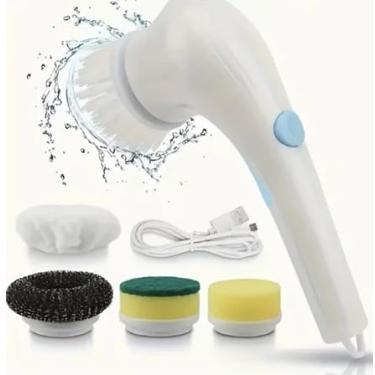 Imagem de Escova de Limpeza 5 em 1 Ajustável para Janela, Banheiro e Cozinha, Recarregável