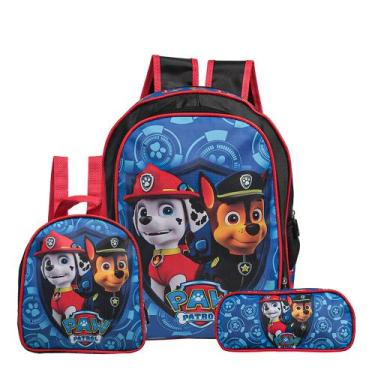 Imagem de Mochila Escolar Patrulha Canina Costas Kit Lancheira+Estojo - TOYS 2U