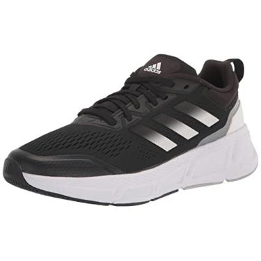 Imagem de adidas Tênis de corrida masculino Questar, Preto/branco/cinza, 8.5