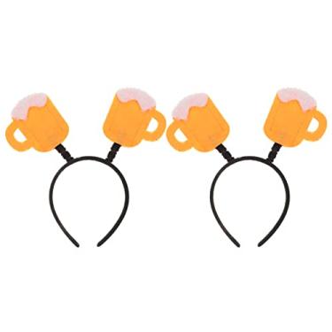 Imagem de DOITOOL Beer Party Headbands, 2PCS Beer Mug Boppers, Yellow Fun Beer Headband for Oktoberfest, St Patricks Day, Fancy Dress & Costume Parties