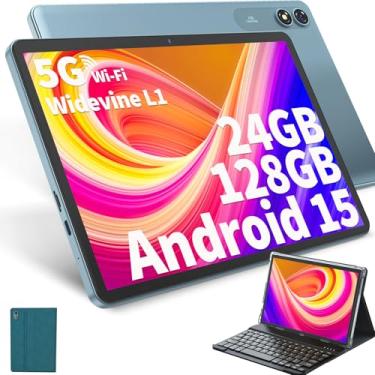 Imagem de HISORL Tablet Android Com Teclado, Tablet Android 14 De 10 Polegadas Com 24 Gb + 128 Gb, Expansão De 1 Tb, 8 Núcleos, 8000 Mah, Wifi 5G, Widevine L1, Gms, Tablet 2 Em 1 Com Teclado, Mouse, Caneta (V