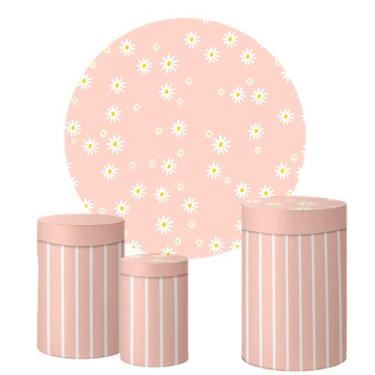 Imagem de Trio Capas Cilindro Painel Redondo 1,50m Margaridas - Fadrix, K1DAY000