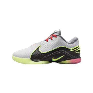 Imagem de Nike Tênis de basquete masculino Lebron XXII Crown Jewel, Branco/cinza médio/lava quente/brilho volt, 37