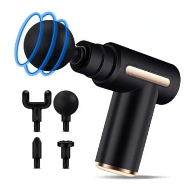 Imagem de Pistola Massageadora Muscular - Relaxamento Imediato, Alívio de Dor e Tensão, 4 Ponteiras, Portátil e Silencioso Massageador Muscular 06 níveis de Velocidade Recarregável Previne Doenças