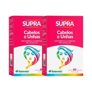Imagem de Kit 2x Vitamina Supra Cabelos e Unhas 60 cps - HERBAMED